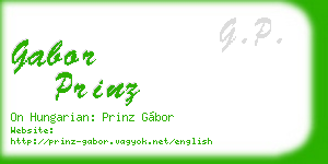 gabor prinz business card